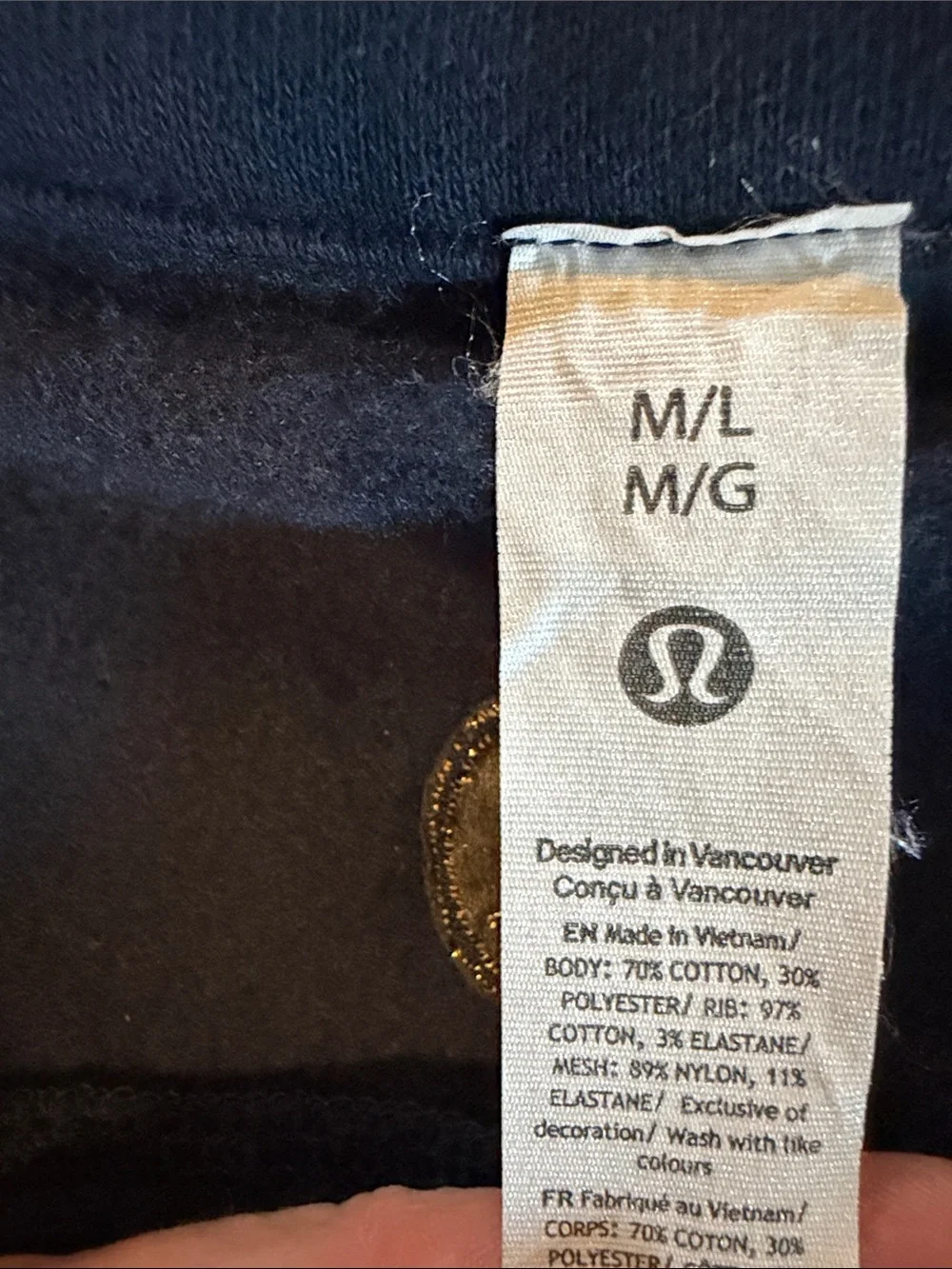 Lululemon Oversized Funnel Half-Zip Scuba with Gold Logo